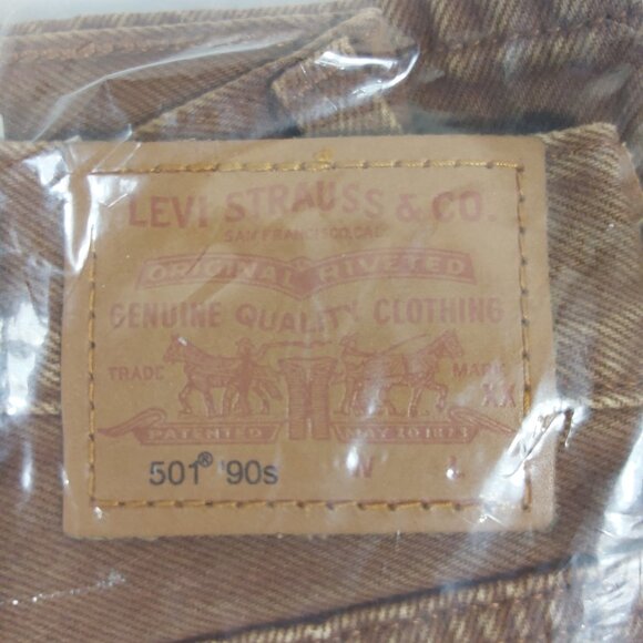 NWT! 34 x 27 Levi's 501 Mid-Rise 90's Straight Leg Baggy Ankle 100% Cotton Jean - Picture 6 of 7
